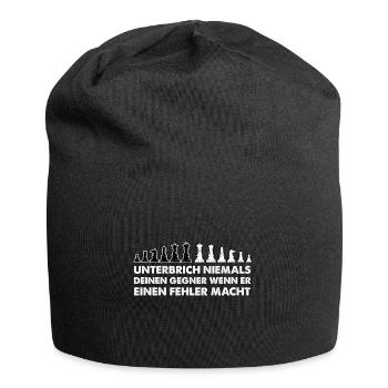 Drôle de dire joueur d'échecs cadeau d'échecs - Bonnet en jersey - noir - Devant