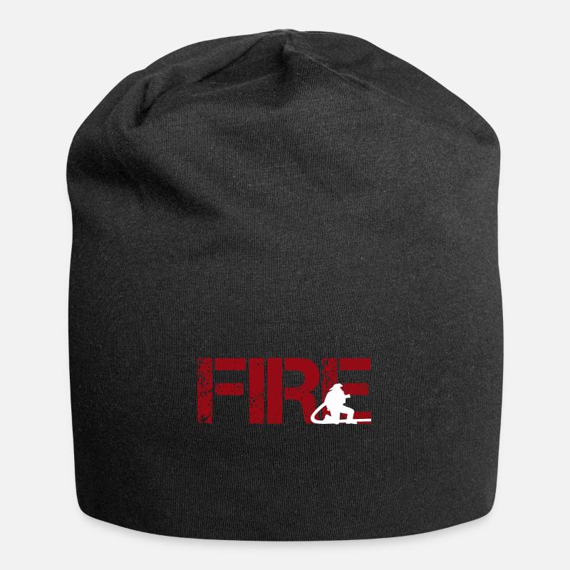 Firefighter Firefighter Fire Shirt Gift - Jersey Beanie - black