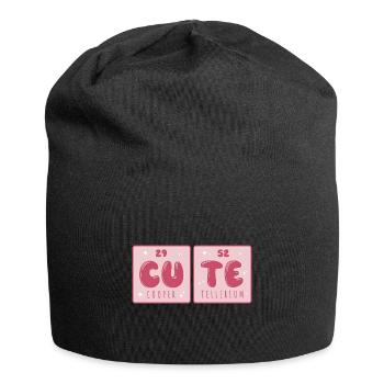 Sweet Copper Tellerium Cute Chemistry Chemist Flirt - Jersey Beanie - black - Front