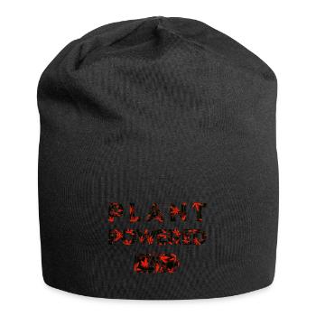 Plant Powered - red - Jersey Beanie - black - Front