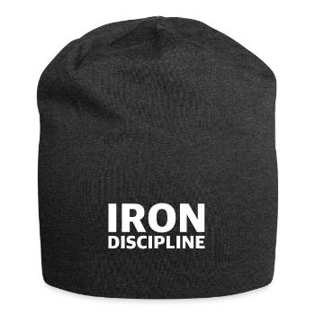 Discipline de fer | Fitness, Entraînement, Protéines - Bonnet en jersey - charbon - Devant