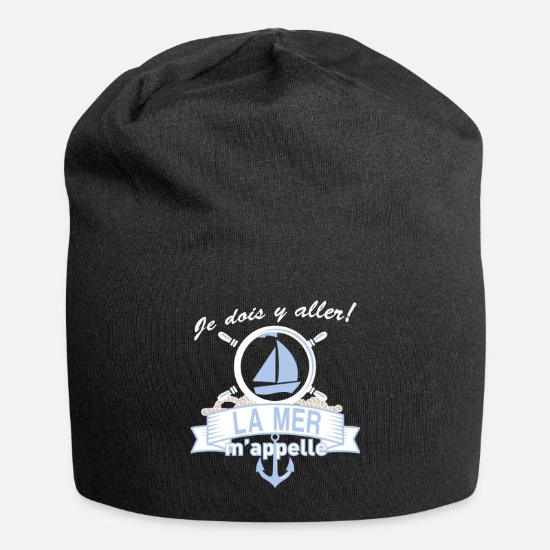 La mer m'appelle - Bonnet en jersey - noir
