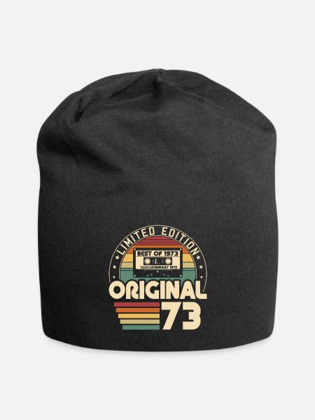 Jahrgang 1973 Vintage Retro Geburtstag Geschenk - Jersey-Beanie - Schwarz