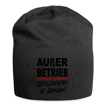 Lustig Sprüche Außer Betrieb Geduldsfaden gerissen - Jersey-Beanie - Schwarz - Vorne