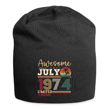 Awesome since July 1974 48th Birthday Men's Fun - Jersey Beanie - black - Front