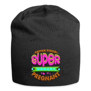 Mère Enceinte Bébé Nourrisson T-shirt Maman - Bonnet en jersey - noir - Devant
