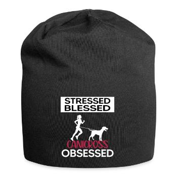 Canicross dogrun running with dog canicrossgirl - Jersey Beanie - black - Front