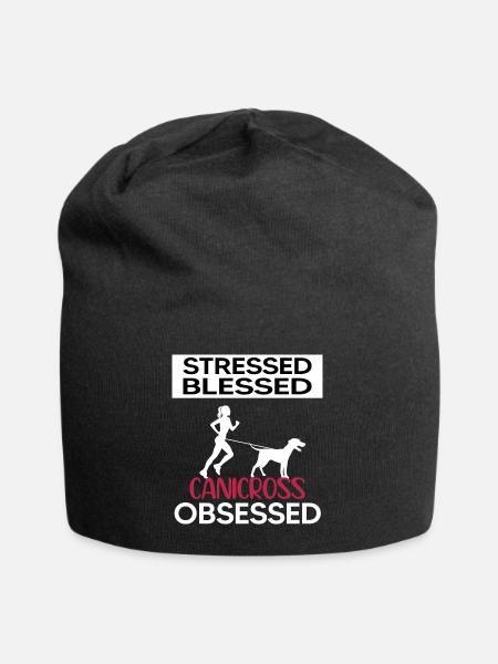 Canicross dogrun laufen mit Hund canicrossgirl - Jersey-Beanie - Schwarz