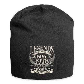 Les légendes sont nées en mai 1978 - Bonnet en jersey - noir - Devant