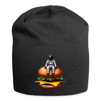 Astronaute spatial Cheeseburger - Bonnet en jersey - noir - Devant