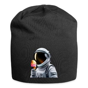 Waffel Eis Astronaut - Jersey-Beanie - Schwarz - Vorne