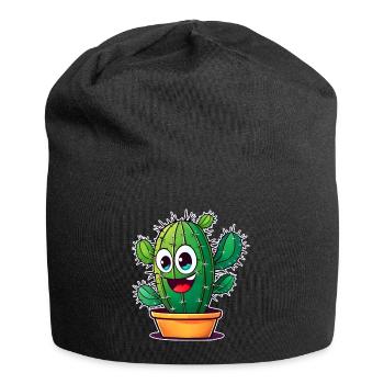 Mein kleiner grüner Kaktus - Jersey-Beanie - Schwarz - Vorne