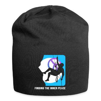 Bergsteigen Klettern Mountaineer Gipfel Bergfex - Jersey-Beanie - Schwarz - Vorne