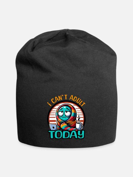 I CAN`T ADULT TODAY - Jersey-Beanie - Schwarz