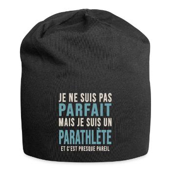 pas parfait para athlète cadeau sport handicape - Bonnet en jersey - noir - Devant