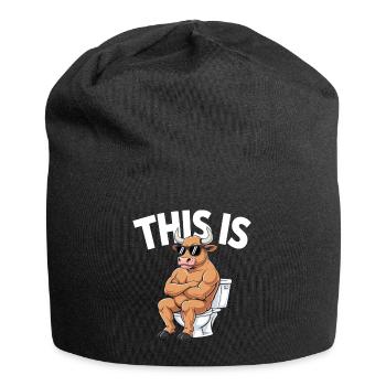 Taurus Humor Klo Sarkasmus - Jersey-Beanie - Schwarz - Vorne