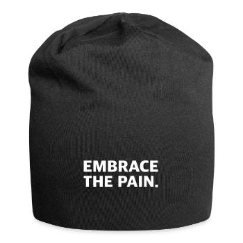 Umarme den Schmerz | Fitness, Training Workout - Jersey-Beanie - Schwarz - Vorne