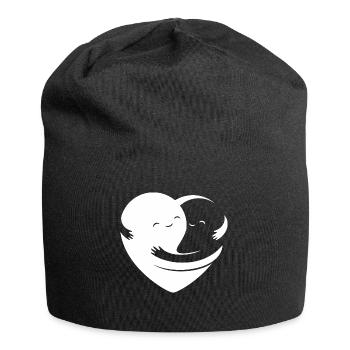 amour - amour - Bonnet en jersey - noir - Devant