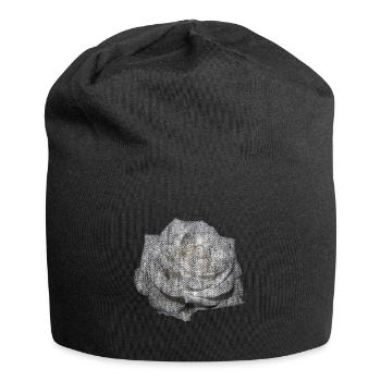 FLEUR Rose Blanche - Bonnet en jersey - noir - Devant