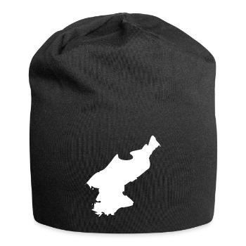 North Korea map flag - Jersey Beanie - black - Front