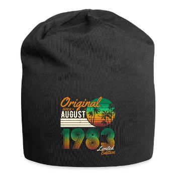 August 1983 Vintage Jahrgang Geburtstag Retro - Jersey-Beanie - Schwarz - Vorne