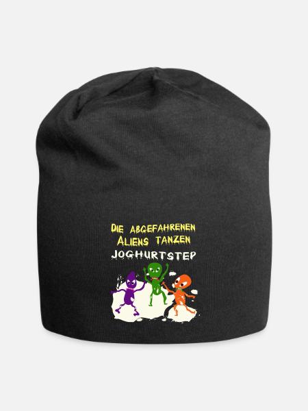 Die abgefahrenen Aliens tanzen Joghurtstep - Jersey-Beanie - Schwarz