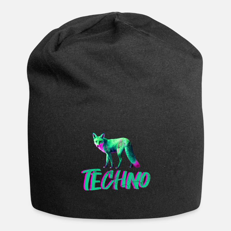 techno - Bonnet en jersey - noir