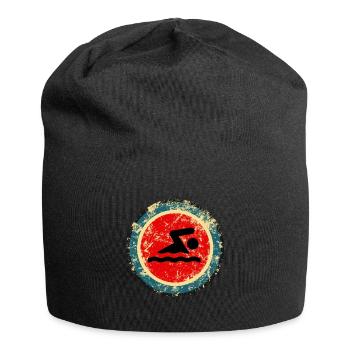 retro schwimmen sport - Jersey-Beanie - Schwarz - Vorne