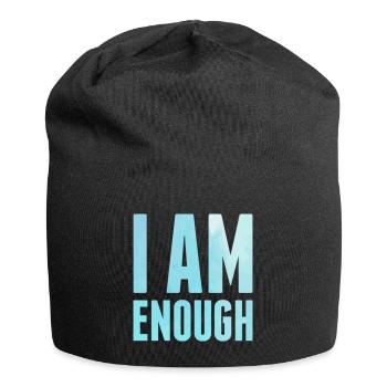 Ich bin genug Achtsamkeit Spirituelle Motivation - Jersey-Beanie - Schwarz - Vorne