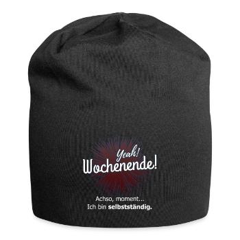 selbstständig - Jersey-Beanie - Schwarz - Vorne