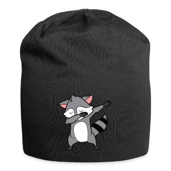 Waschbär - Dab, dabbing, dabben, tanzen - Jersey-Beanie - Schwarz - Vorne