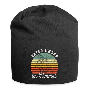 Beten - Vater unser im Himmel - Gebet - Jersey-Beanie - Schwarz - Vorne
