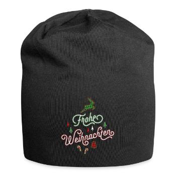 Frohe Weihnachten Ugly Christmas Sweater Geschenk - Jersey-Beanie - Schwarz - Vorne
