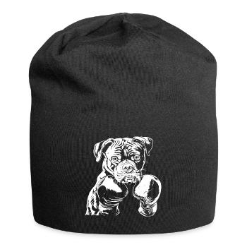 Hund Boxer Kampfsport MMA - Jersey-Beanie - Schwarz - Vorne