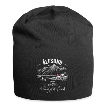 Fishing at its finest - Ålesund - Norway - Jersey Beanie - black - Front