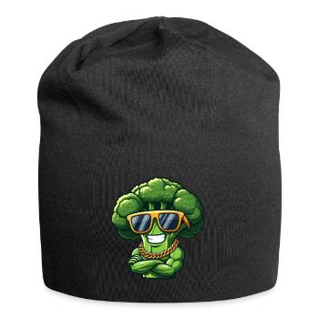 Cool Broccoli Sunglasses Gangster Vegetables - Jersey Beanie - black - Front