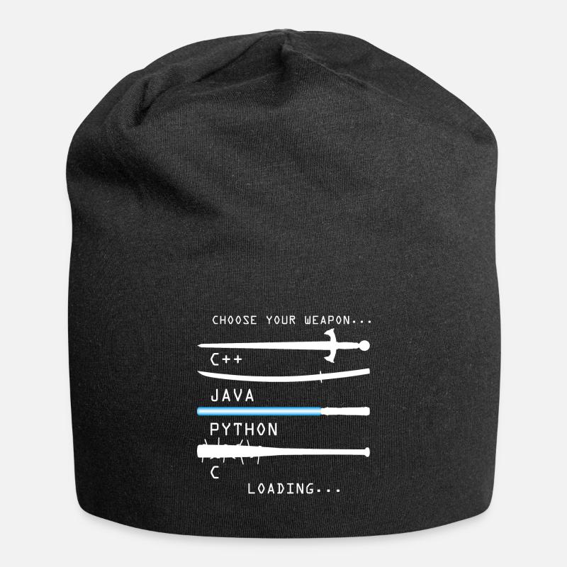 Programmieren - Jersey-Beanie - Schwarz