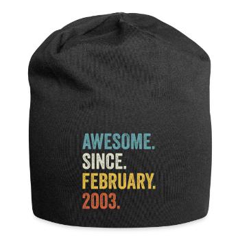 Awesome Since February 2003 19th Birthday - Jersey Beanie - black - Front