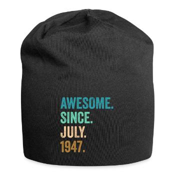 Génial depuis juillet 1947 75e anniversaire - Bonnet en jersey - noir - Devant