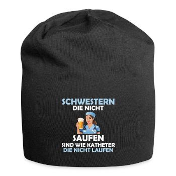 Krankenschwester Pflege Arzthelferin Pflegerin - Jersey-Beanie - Schwarz - Vorne