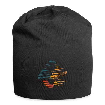 Guitar guitarist retro vintage - Jersey Beanie - black - Front