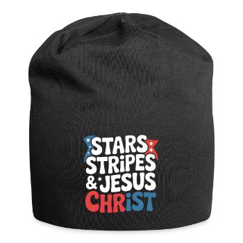 Amerikanischer Gläubiger Christ July 4th Jesus - Jersey-Beanie - Schwarz - Vorne