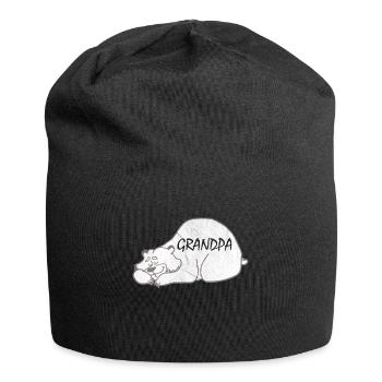 Grand-père | Peluche Papa Ours - Bonnet en jersey - noir - Devant