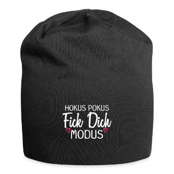 Hokus Pokus Fick dich Modus - Jersey-Beanie - Schwarz - Vorne