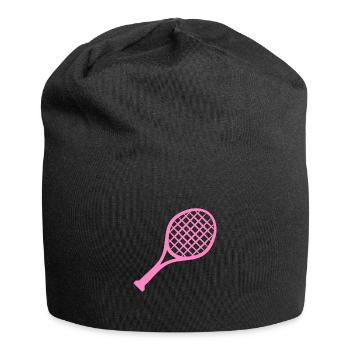 Raquette de tennis rose - Bonnet en jersey - noir - Devant
