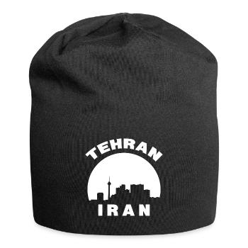 Tehran Iran Silhouette Gift - Jersey Beanie - black - Front
