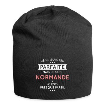 Je ne suis pas parfaite mais je suis Normande - Bonnet en jersey - noir - Devant