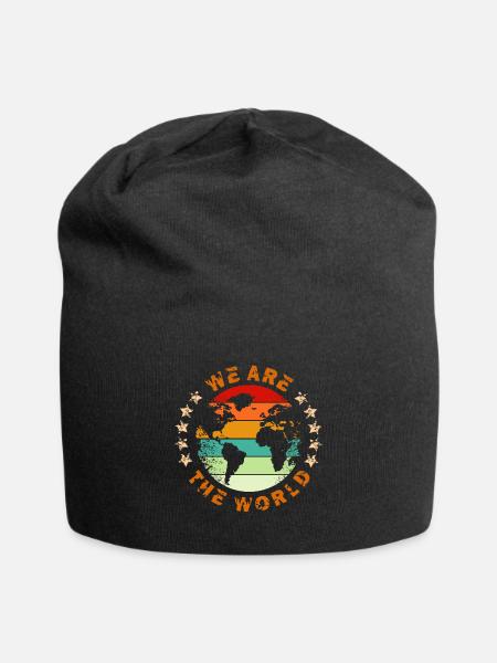 We are the World - Jersey-Beanie - Schwarz