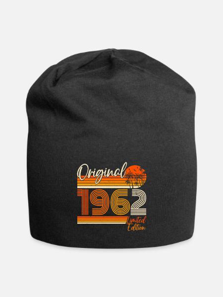 Original Vintage 1962 Jahrgang Retro Geburtstag - Jersey-Beanie - Schwarz