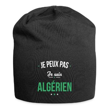 Je peux pas je suis Algérien - Bonnet en jersey - noir - Devant